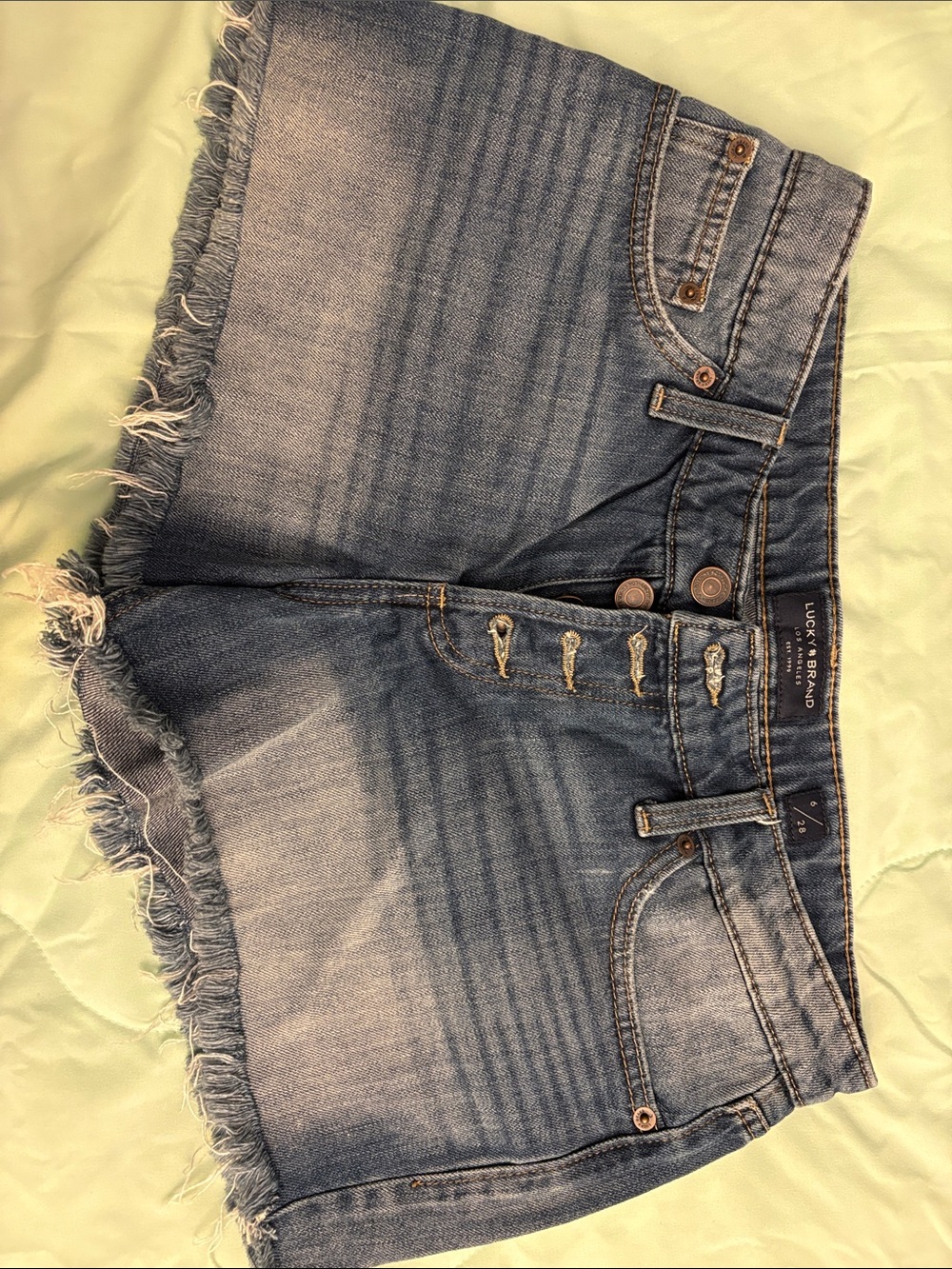 Lucky Brand Light Blue Frayed Denim Cutoff Shorts